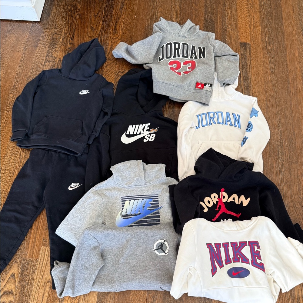 Nike and Jordan Boys Hoodie Bundle. Size 4/5 and 5/6